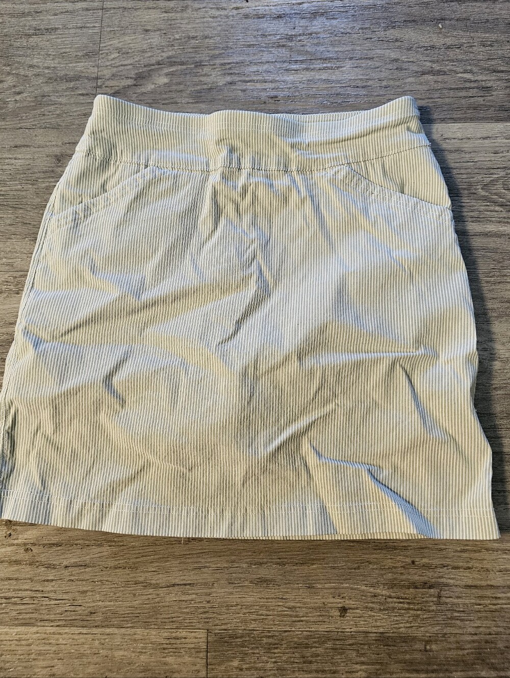 Mario Serrani Cream Corduroy Mini Skirt